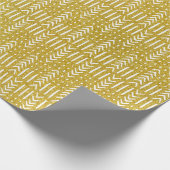 アフリカンアローマッドクロスデザイン金ゴールドグリッター ラッピングペーパー (角)