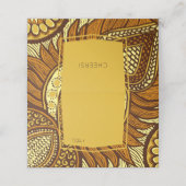 アフリカンアンカライエロー金ゴールドフローラテーブル座席表 プレイスカード (外部開封)