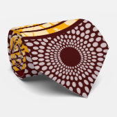 アフリカンアンカラキテンゲ金ゴールドグロムスマンタイズ ネクタイ (ロール)