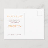 アフリカンアンカラキテンゲ金ゴールドフローラ保存日 案内ポストカード (裏面)