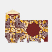 アフリカンアンカラキテンゲ金ゴールドフローラ フェイバーボックス (折り畳みなし)