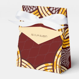 アフリカンアンカラキテンゲ金ゴールドフローラ フェイバーボックス