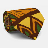 アフリカンアンカラグリーンフローラグロムズンネクタイ ネクタイ (ロール)