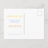 アフリカンアンカラブルー金ゴールドフローラ保存日 案内ポストカード (裏面)