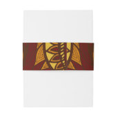 アフリカンアンカラマルーンフローラベリーバンド 招待状ベリーバンド (裏面例)