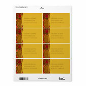 アフリカンアンカラレッドフローラグローバル住所 シール (フルシート)