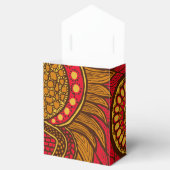 アフリカンアンカラレッドブラウン金ゴールドフローラ フェイバーボックス (オープン)