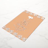 アフリカンアンカラ結婚ゾウの圧迫    箔招待状 (回転した状態)