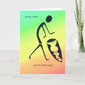 アフリカンアートお祝いカラーズ誕生日 カード (正面)