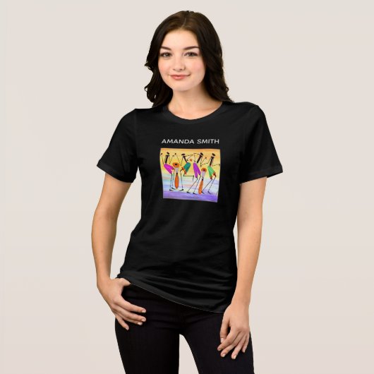 アフリカンアートの幸福表現 トライブレンドＴシャツ (正面全面)