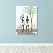 アフリカンアートキャンバス キャンバスプリント (インサイチュ (ウッドフロア))