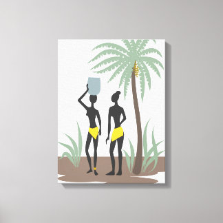 アフリカンアートキャンバス キャンバスプリント