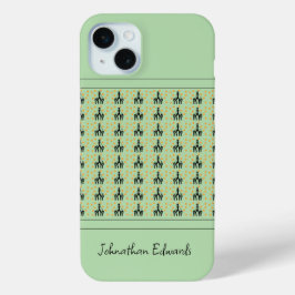 アフリカンアートシルエットお祝い iPhone 15 MINIケース