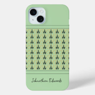 アフリカンアートシルエットお祝い iPhone 15 MINIケース