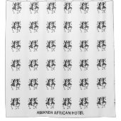 アフリカンアートシルエットダンサーお祝い シャワーカーテン (正面)