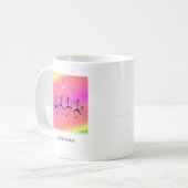 アフリカンアートレインボーダンスお祝い コーヒーマグカップ (正面左)
