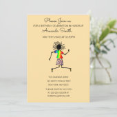 アフリカンアート、キュート&ダン素晴らしサー誕生日 招待状 (スタンド正面)