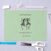 アフリカンアート、シルエットお祝いダンサー 薄葉紙 (クラフト)