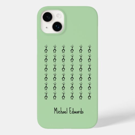 アフリカンアート、シルエット素晴らしダンサーのパターン Case-Mate iPhoneケース (裏面)