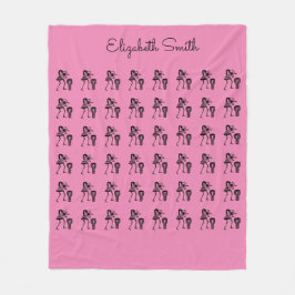 アフリカンアート、ハッピー・ジェムベ・ドラムプレーヤー フリースブランケット