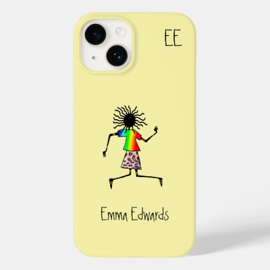 アフリカンアート、ハピネス・ミュージック Case-Mate iPhoneケース (裏面)