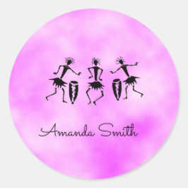 アフリカンアート、ピンククラウドダン感動的ス ラウンドシール