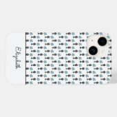 アフリカンアート、ブルートロピカルフローラ Case-Mate iPhoneケース (裏面 (横))
