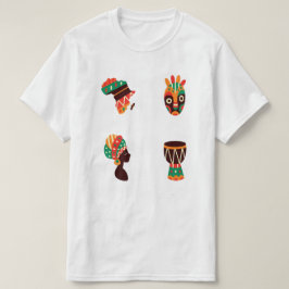 アフリカンアート メンズTシャツ Tシャツ