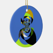 アフリカンウーマンベクトルデザインアートプリント セラミックオーナメント (右)