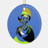 アフリカンウーマンベクトルデザインアートプリント セラミックオーナメント (左)