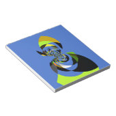 アフリカンウーマンベクトルデザインアートプリント ノートパッド (アングル)