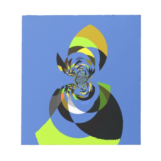 アフリカンウーマンベクトルデザインアートプリント ノートパッド (正面)