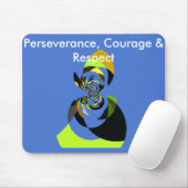 アフリカンウーマンベクトルデザインアートプリント マウスパッド (マウス)