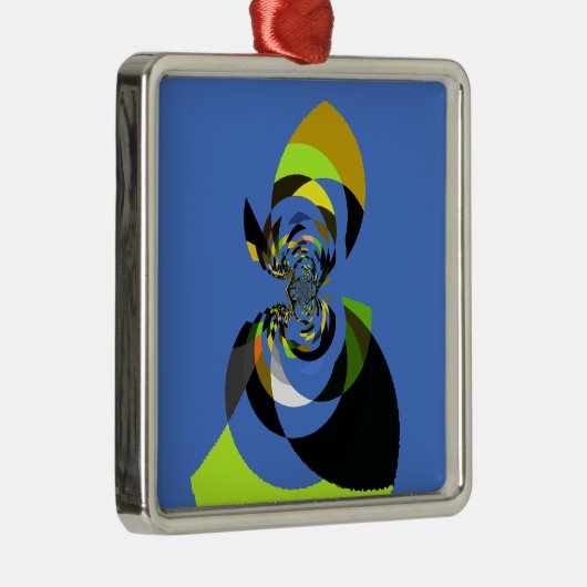 アフリカンウーマンベクトルデザインアートプリント メタルオーナメント (右)