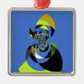 アフリカンウーマンベクトルデザインアートプリント メタルオーナメント (正面)