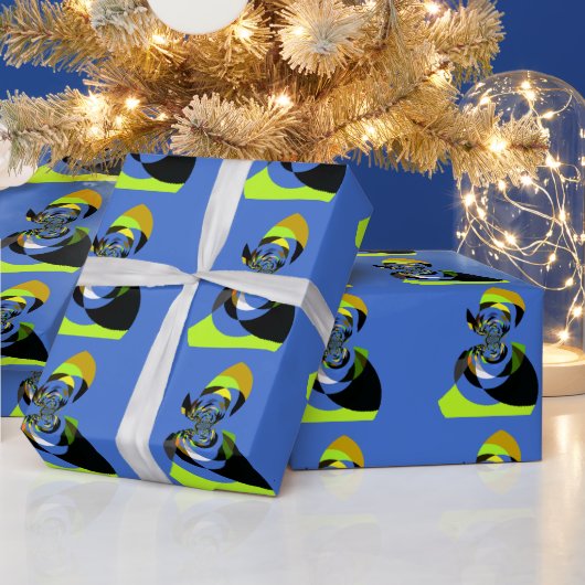 アフリカンウーマンベクトルデザインアートプリント ラッピングペーパー (クリスマス)