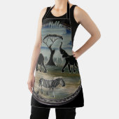 アフリカンエレファントアートプリント エプロン (インサイチュ)