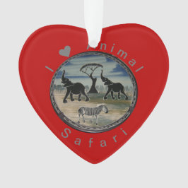 アフリカンエレファントアートプリント オーナメント