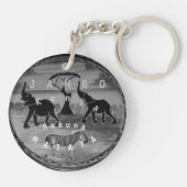 アフリカンエレファントアートプリント キーホルダー (裏面)