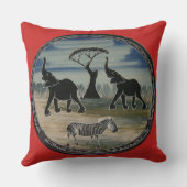 アフリカンエレファントアートプリント クッション (裏面)