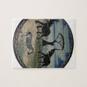 アフリカンエレファントアートプリント ジグソーパズル (横)