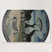 アフリカンエレファントアートプリント ジグソーパズル (横)