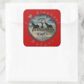 アフリカンエレファントアートプリント スクエアシール (バッグ)