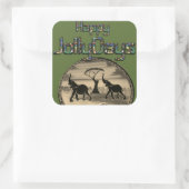 アフリカンエレファントアートプリント スクエアシール (バッグ)