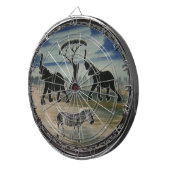 アフリカンエレファントアートプリント ダーツボード (正面右)