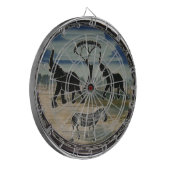 アフリカンエレファントアートプリント ダーツボード (正面左)