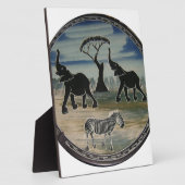 アフリカンエレファントアートプリント フォトプラーク (側面)