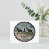 アフリカンエレファントアートプリント ポストカード (スタンド正面)