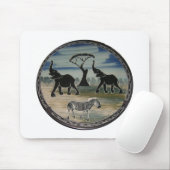 アフリカンエレファントアートプリント マウスパッド (マウス)