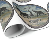 アフリカンエレファントアートプリント ラッピングペーパー (ロールコーナー)